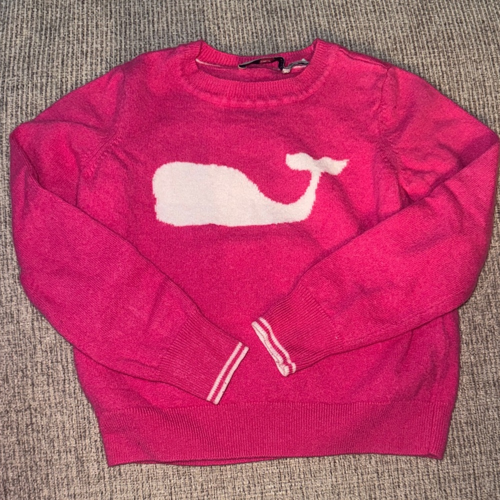 XS Vineyard Vines Fuchsia Sweater with White Whale